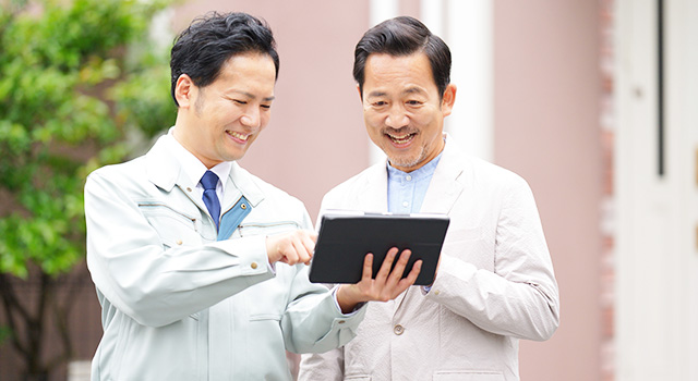 施工後の定期点検を無料で実施